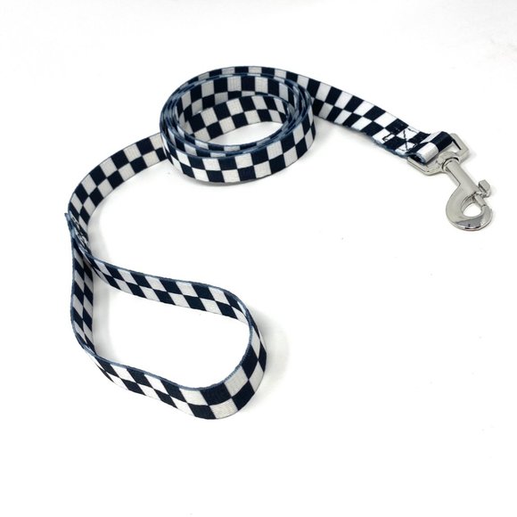 Vans Dog Vans Vna4ofcnoa Stylish Dog Leash Nylon Checkerboard Black White 6 Foot Length